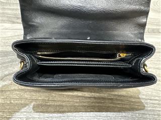 YSL Calfskin Y Quilted Monogram Toy Loulou Crossbody Bag Black